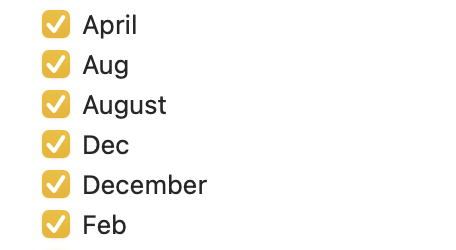 Month data inconsistency