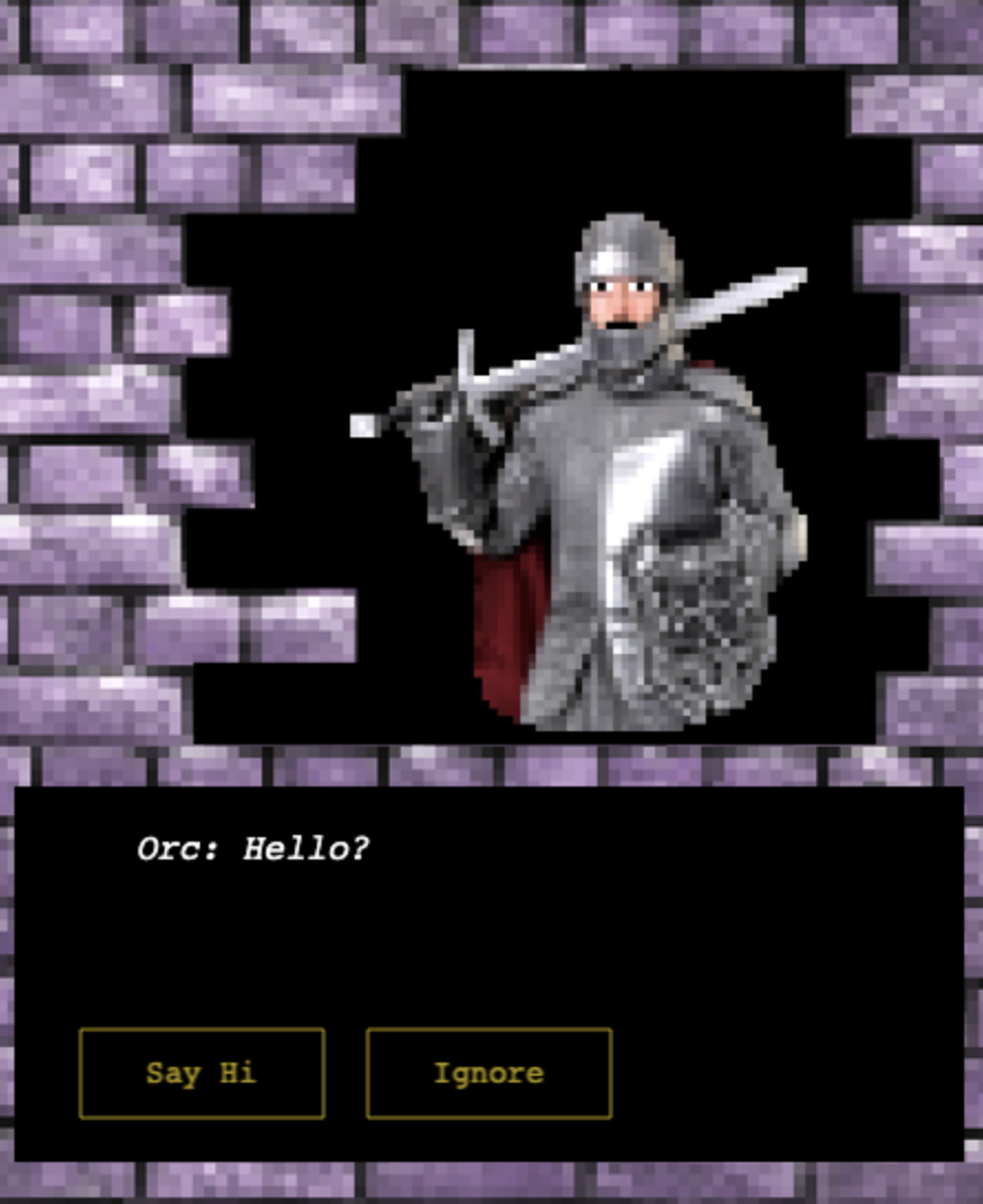 dialogue box with text